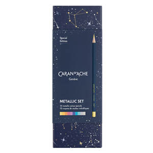 Caran d’Ache Special Edition Cosmic Blue Metallic Set 10 Pencils